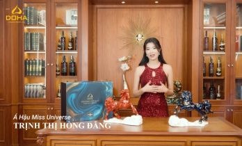  Á Hậu Miss Universe Việt Nam 2023 - Trịnh Thị Hồng Đăng đã chia sẻ những cảm xúc chân thành về tặng phẩm ngày Tết của DOHA, thông qua bộ đôi tạo tác Long Mã và Hãn Huyết Bảo Mã  